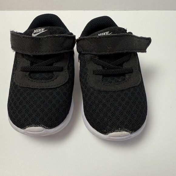 Nike Tanjun EasyOn TDV Toddler Shoes 4C Black White Lightweight Sneakers Baby - Picture 3 of 10